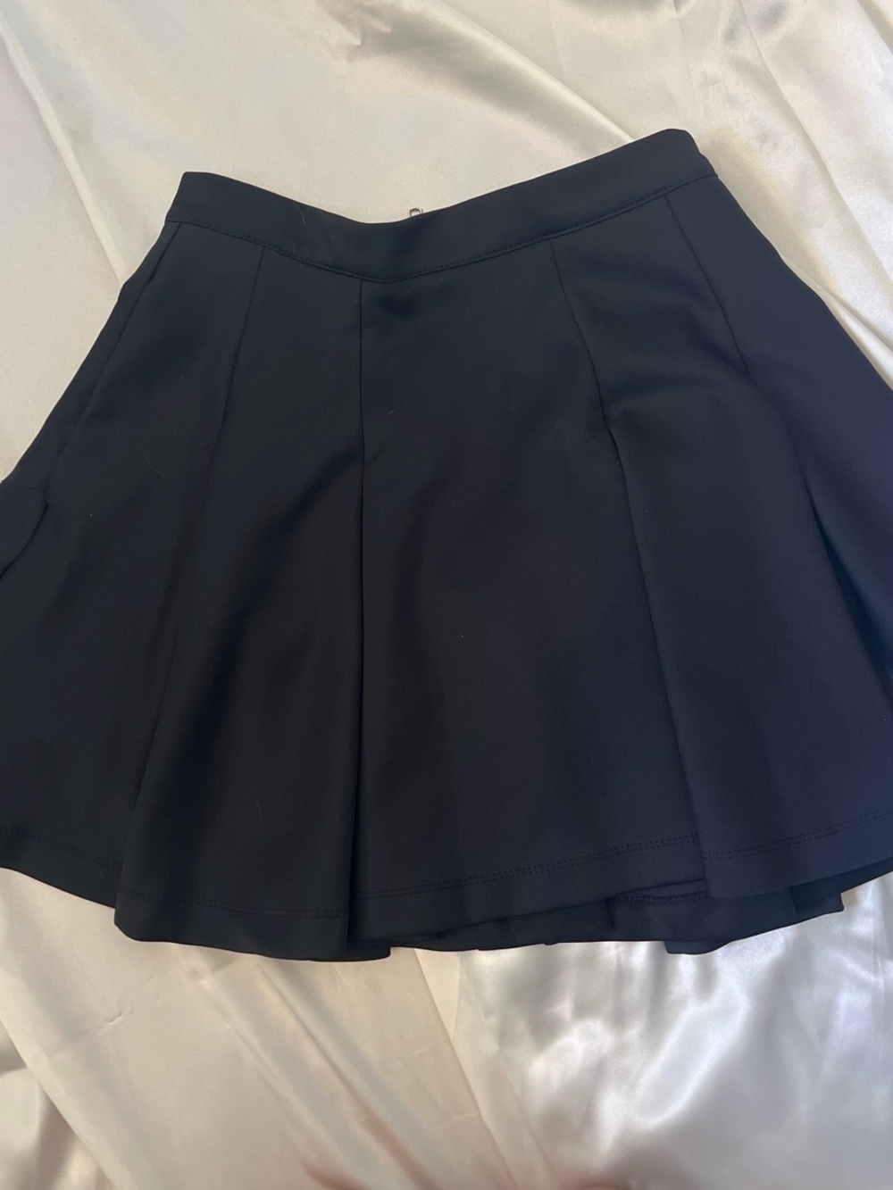 Glamorous Black Mini Skirt with Gold Zipper